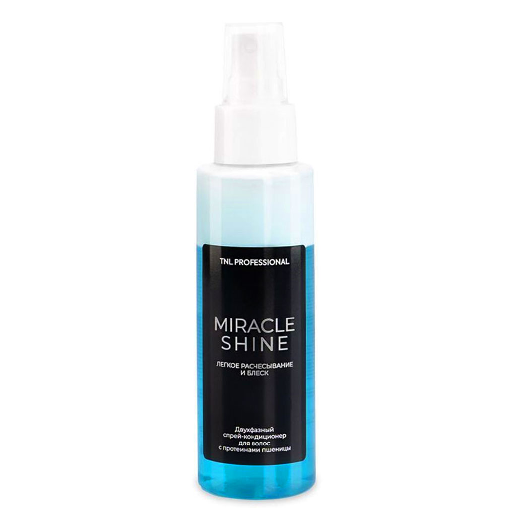 144047 TNL Miracle Shine Saçların rahat daranması və parıldaması üçün 2-1-də iki fazalı sprey-kondisioner, 100 ml										