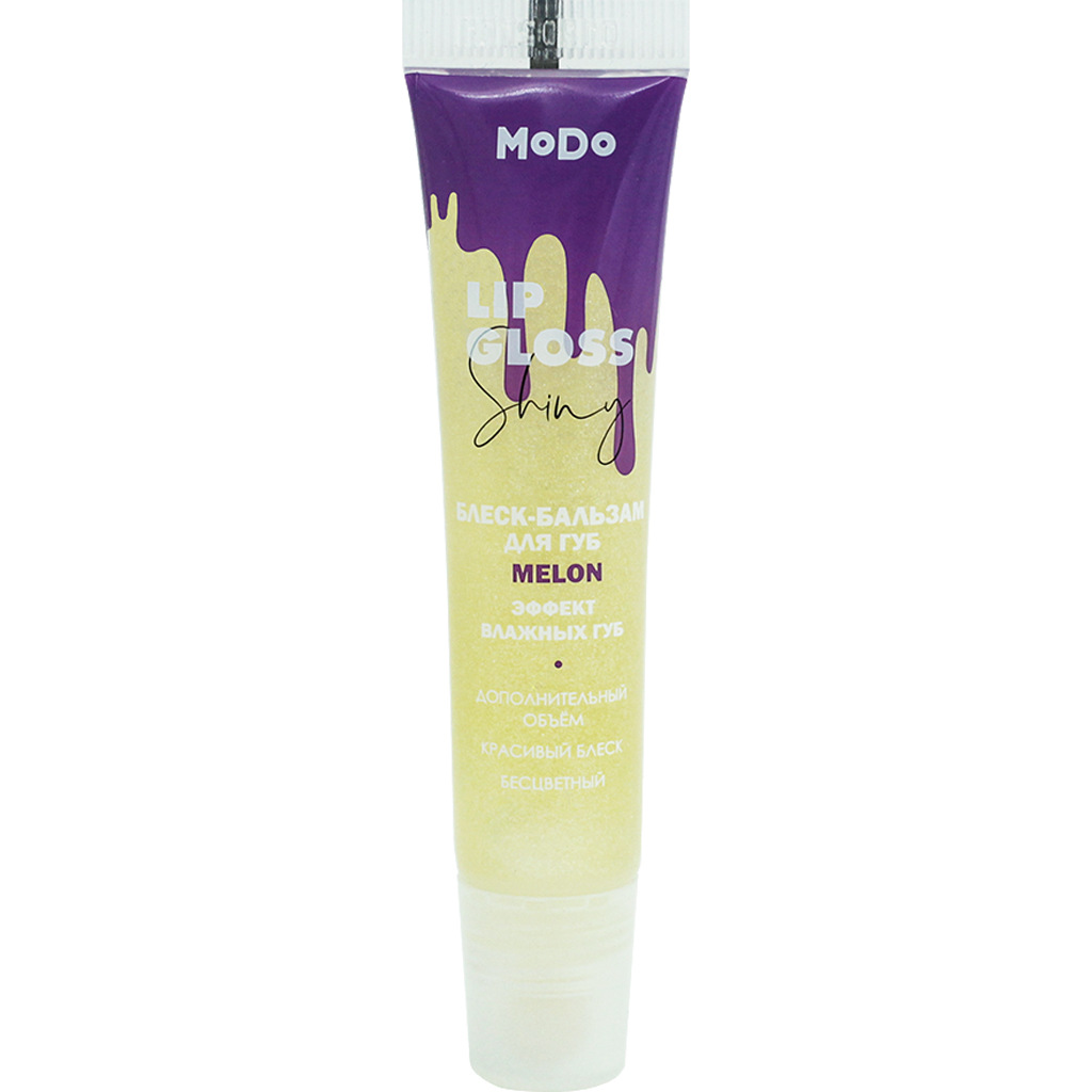 325888 ALF MODUM MODO Dodaqlar üçün parladıcı-balzam LIP GLOSS SHINY - Melon (yemiş), 15 ml