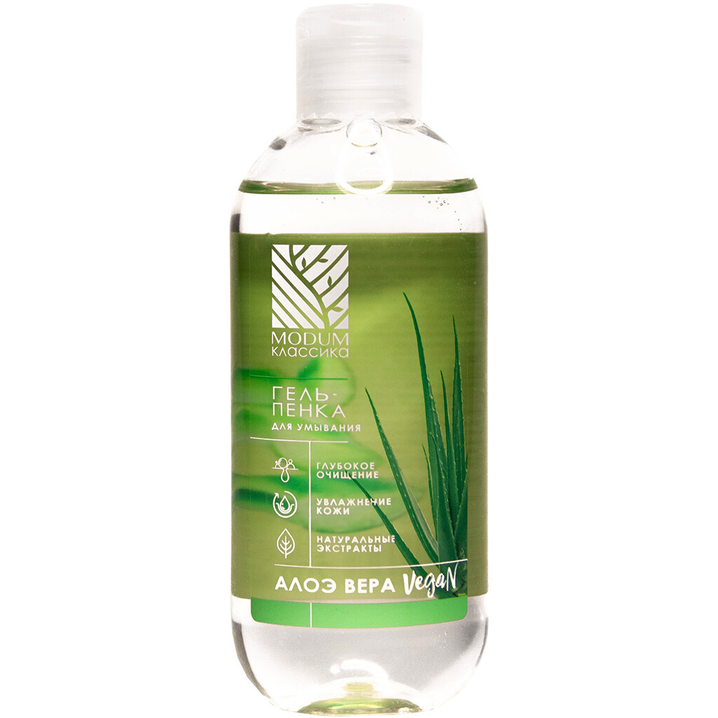 342308 MODUM Klassika Üz üçün yuyunmaq üçün gel-köpük Aloe vera, 200 ml 342308 MODUM Klassika Üz üçün yuyunmaq üçün gel-köpük Aloe vera, 200 ml