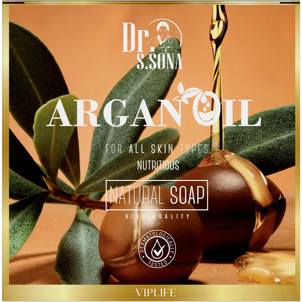 430002 DR.S.SONA Üz və bədən üçün bərk sabun ARGAN OIL 100 qr. (arqan yağı ilə) 