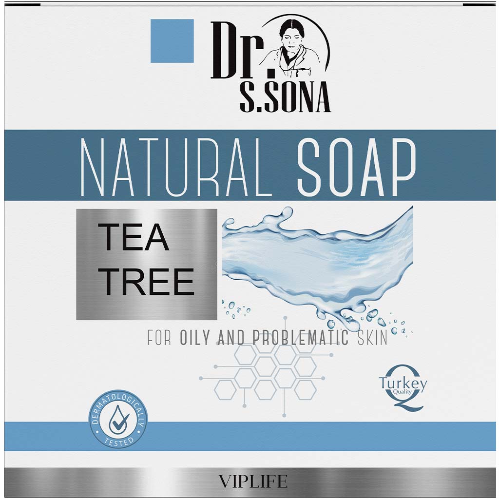 430004 DR.S.SONA Üz və bədən üçün bərk sabun  TEA TREE 100 q. (çay ağacı ilə) 