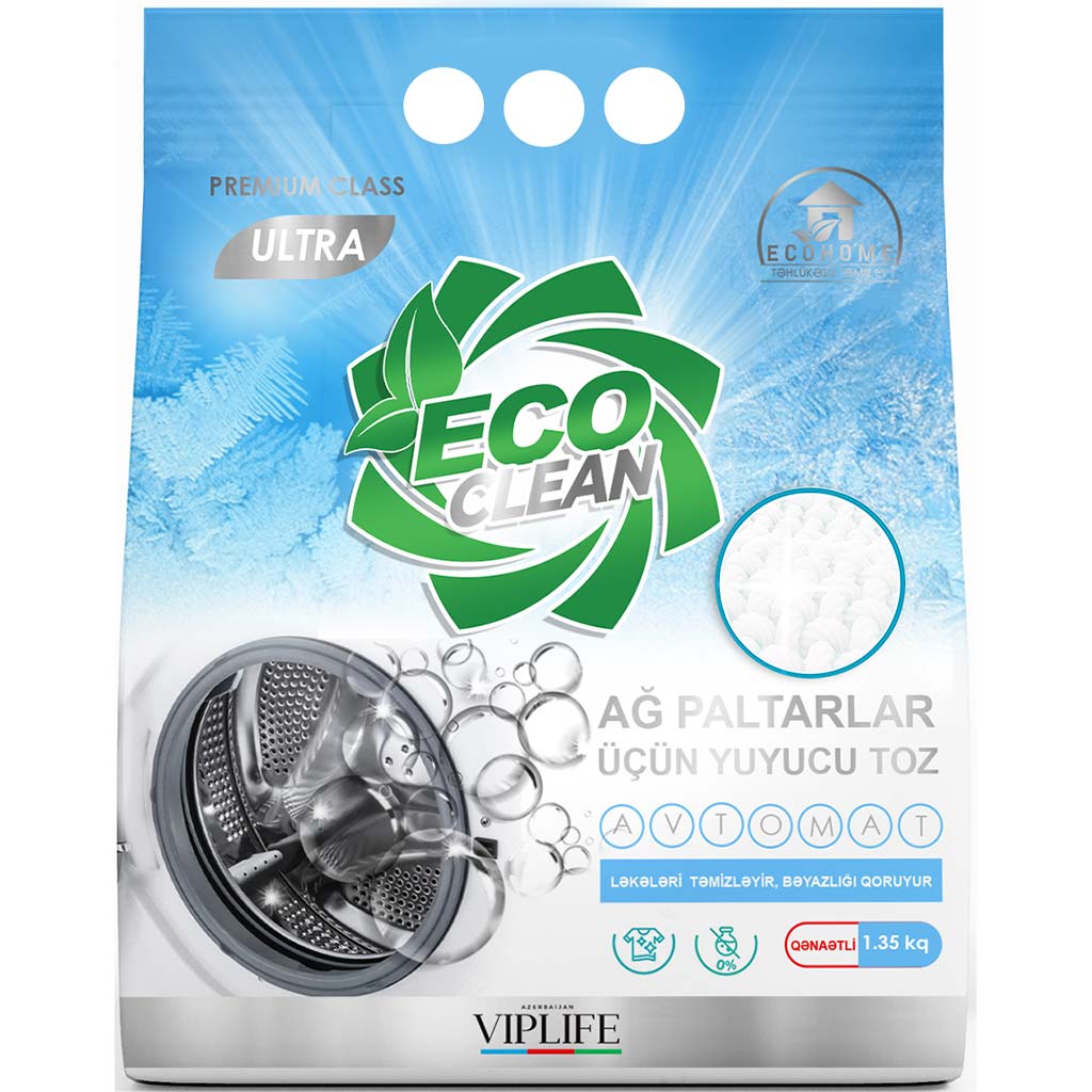 540020 ECOHOME Premium Class Ağ paltarlar üçün yuyucu toz 1350 qr.