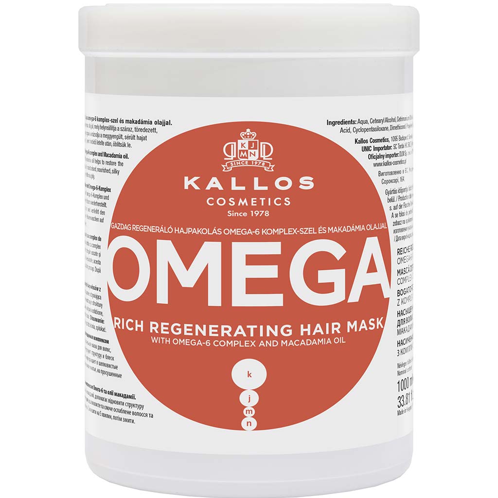 550018 KALLOS KJMN Bərpaedici saç maskası Omega, 1000 ml 550018 KALLOS KJMN Bərpaedici saç maskası Omega, 1000 ml