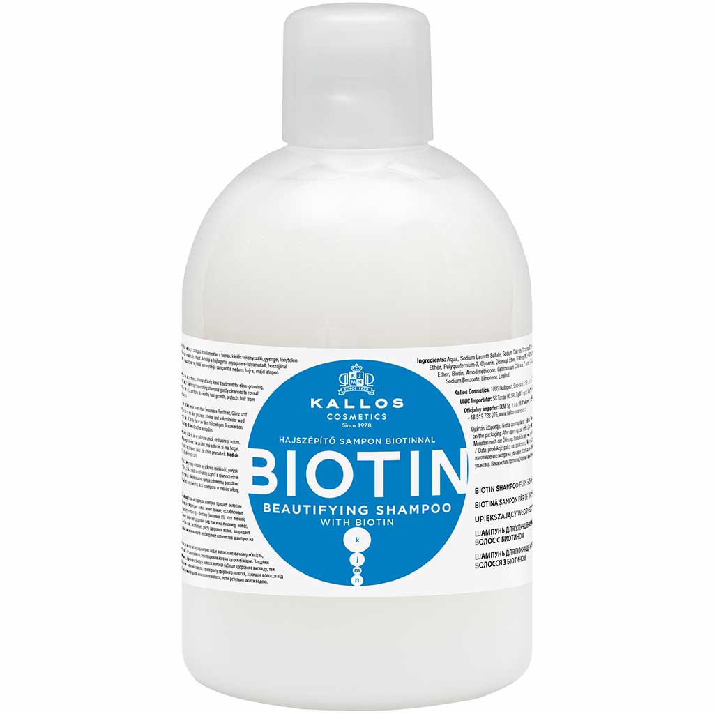 550030 KALLOS KJMN Saçların uzanması üçün biotinli şampun Biotin, 1000 ml 550030 KALLOS KJMN Saçların uzanması üçün biotinli şampun Biotin, 1000 ml