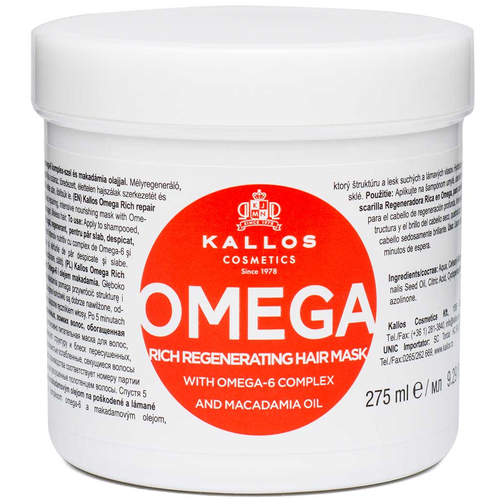 550039 KALLOS KJMN Bərpaedici saç maskası Omega, 275 ml 550039 KALLOS KJMN Bərpaedici saç maskası Omega, 275 ml