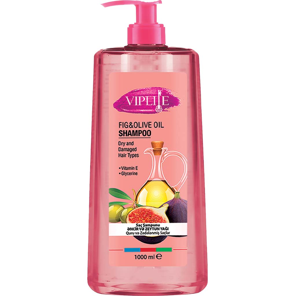 780024 VIPLIFE Saç şampunu ƏNCİR VƏ ZEYTUN YAĞI quru və zədələnmiş saçlar üçün 1000 ML 780024 VIPLIFE Saç şampunu ƏNCİR VƏ ZEYTUN YAĞI quru və zədələnmiş saçlar üçün 1000 ML