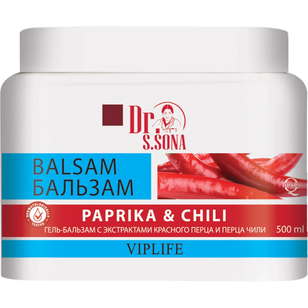 780052 VIPLIFE DR. S. SONA Qırmızı bibər və çili bibəri ilə müalicəvi balzam 500 ML