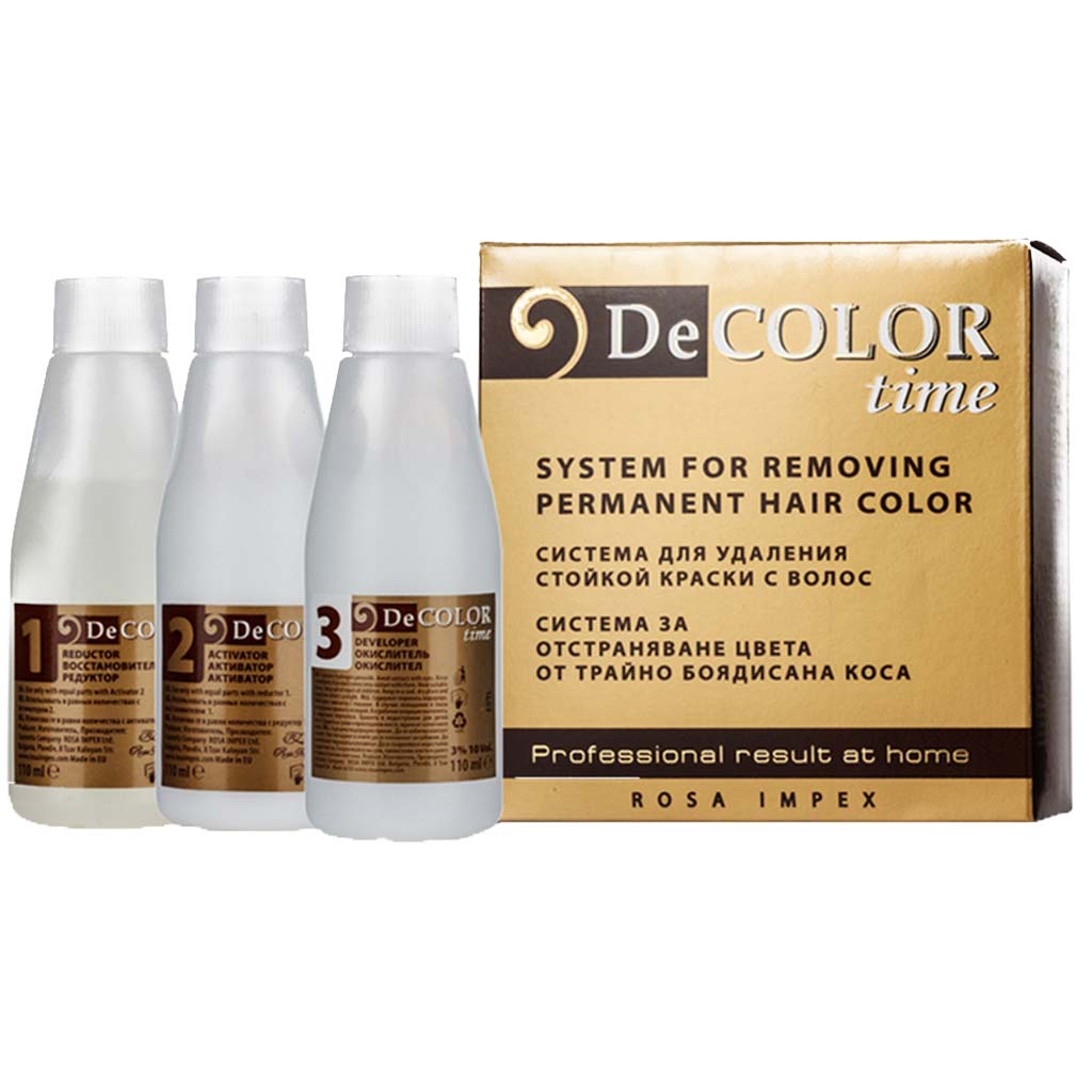 800057 Regal Saçlardan davamlı boyaların yuyulması üçün sistem DE COLOR TIME 3x110 ml