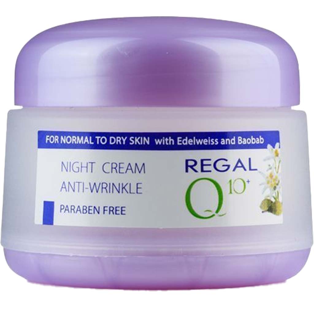 800187 REGAL Qırışlara qarşı baobab və edelveys yağları ilə gecə kremi Q10 50 ml