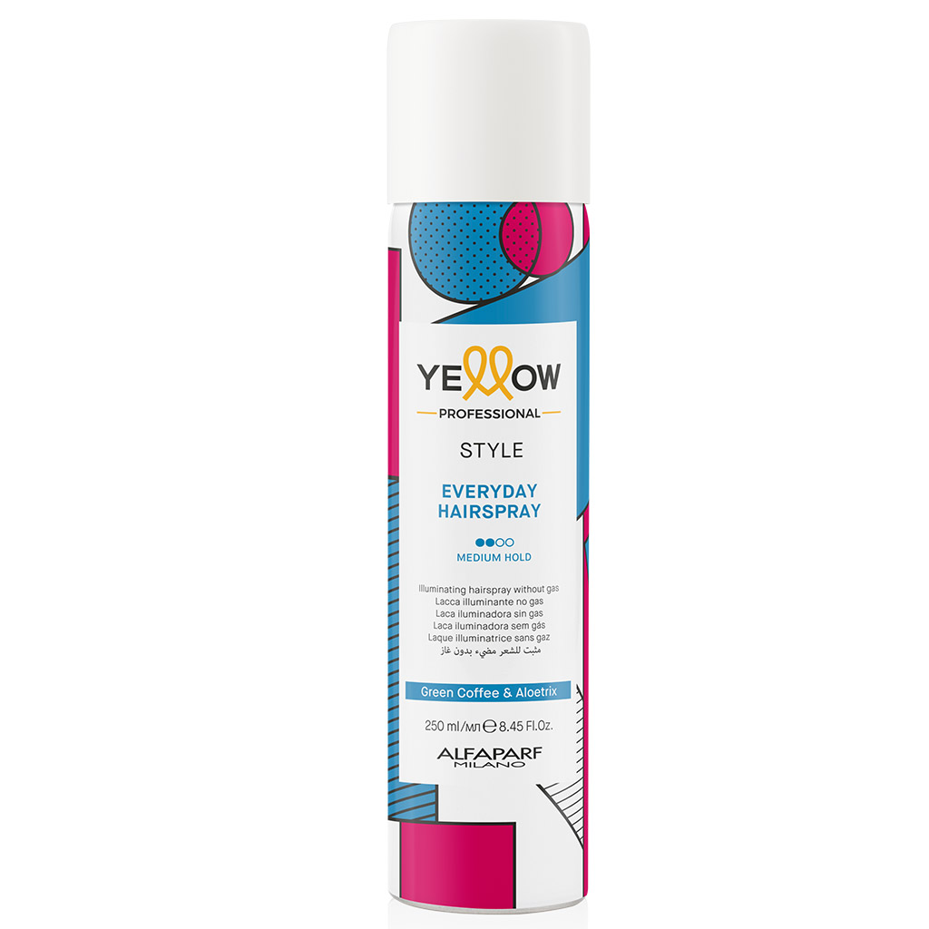 PF023825 YELLOW Style Saçların orta dərəcədə fiksasiyası üçün qazsız lak, 250 ml